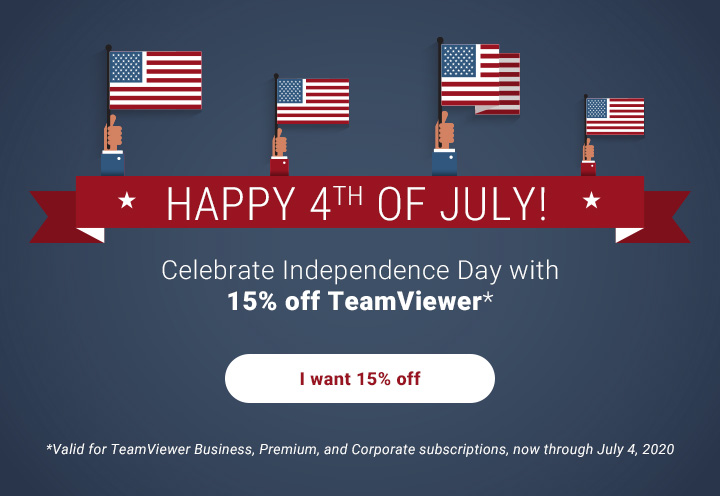 [15% off] Happy 4th of July! TeamViewer savings worth celebrating…