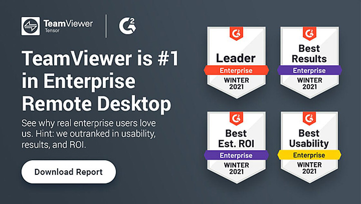 TeamViewer is #1 in Enterprise Remote Desktop