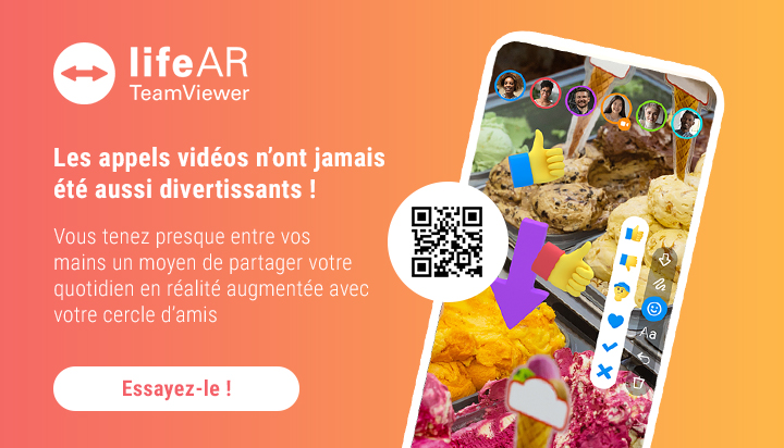 lifeAR : les appels vidéos n’ont jamais été aussi divertissants ! Vous tenez presque entre vos mains un moyen de partager votre quotidien en réalité augmentée avec votre cercle d’amis 