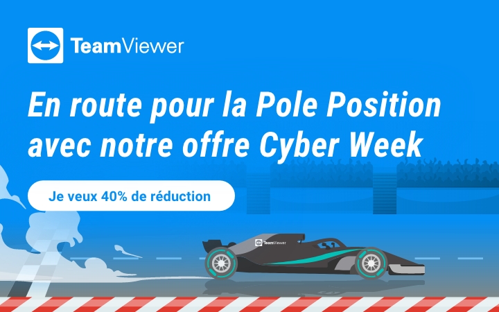 Profitez dès maintenant de votre réduction de 40 % sur les licences annuelles TeamViewer 